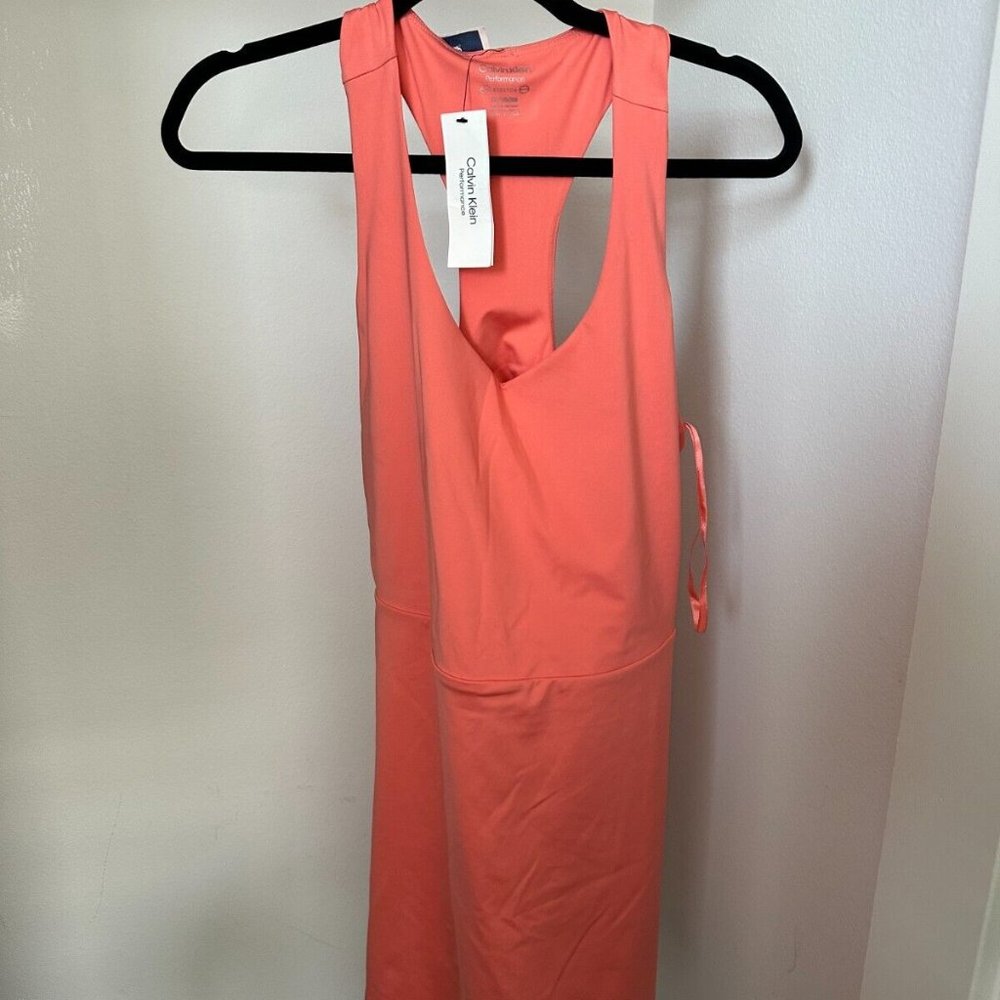 Calvin Klein performance stretch women Orange Dress XL MSRP $79.50 PFSD8078